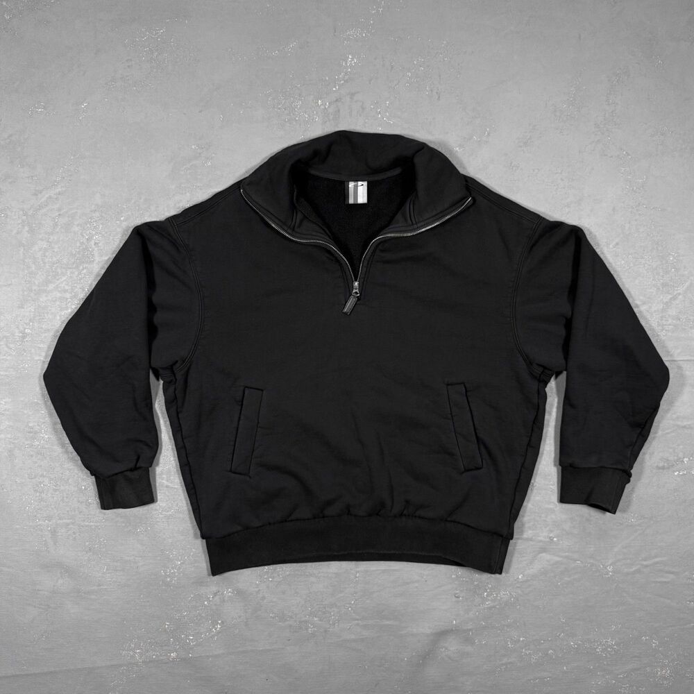 Fax Copy Express * Heavyweight Cotton Fleece Quarter Zip Sweatshirt Large